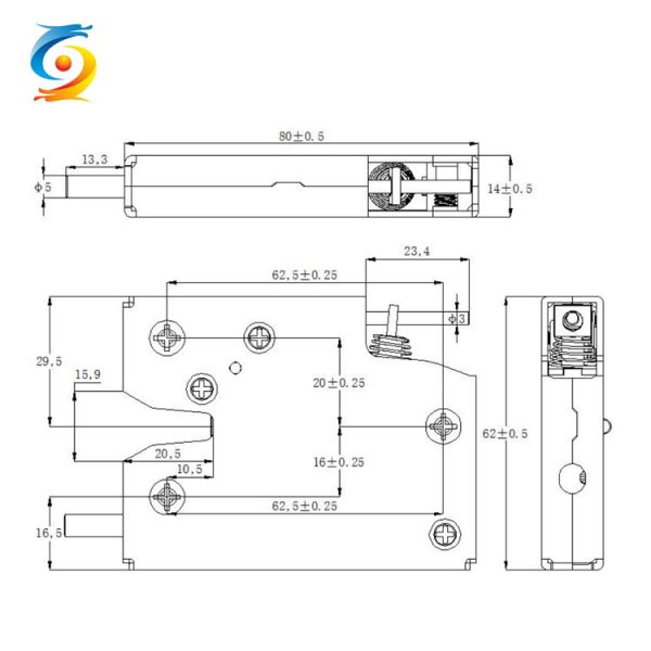 Electric 12V Small Electromagnetic Lock Shockproof And High Sensitivity