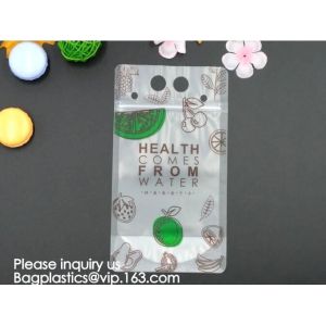 Wholesale Fruit Juice Liquid Stand Up Pouch Bag With Straw Zipper Bag With Straw Juice Disposable Beverage from china suppliers