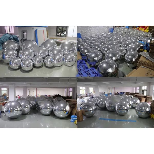 Outdoor Affordable Big Shiny Balls Inflatable Silver Smooth Shiny Ballse Balls for Event