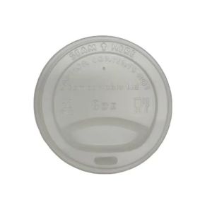Durable Bpa Free CPLA Lid ф62mm Strawless Biodegradable White Black
