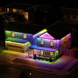 RGBIC CCT Smart Eave Wall Mounted Exterior Light PC ABS Housing Material With