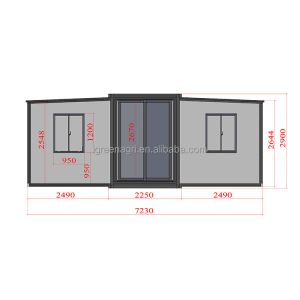 Aluminum Window 20ft Expandable Container House Customization Modular Structure