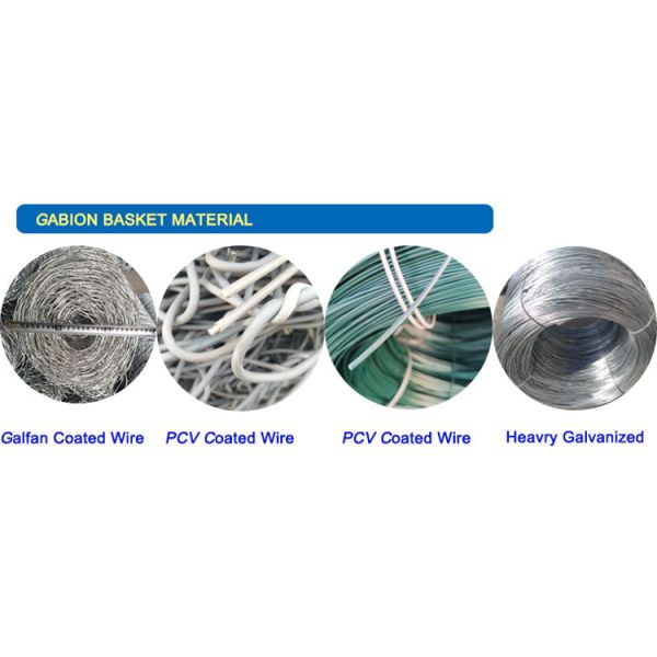 Low Carbon Iron Wire Stone Gabion Cages 8*10 Cm Mesh For River Wall Protection