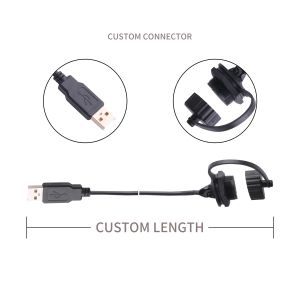 USB 2.0 A Female Connector With Shield And Cap To USB 2.0 A Usb Cables Made To