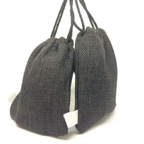 Hot stamping Cotton Rope 18x23cm Jute Drawstring Bag for candy packing