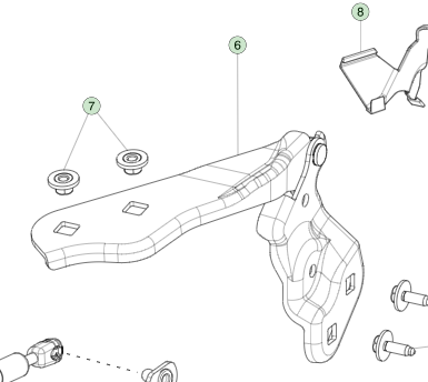 Wholesale Tesla Model 3 2021 Right Active Hood Hinge 1643846-00-A from china suppliers
