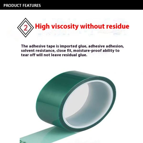 2-High-Temp Electroplating Epoxy Resin Powder Coating Anodizing Masking PET Polyester Film Silicone Glue Adhesive Paper Film