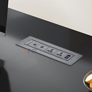 Wholesale Multimedia Rotating Desk Switch Socket/flip up Table Power Outlet/conference Table Panel Mounted Plug from china suppliers