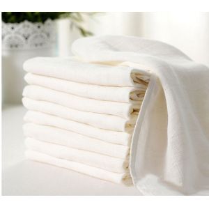40S Thin Summer Combed White Cotton Gauze Fabrics Without Chemical