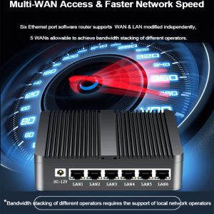 6 Ethernet Firewall Mini PC Intel Celeron J1900 With DDR3L RAM And MSATA SSD