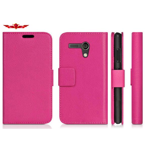 MOTO G PU Cover Card Holder Wallet Leather Cases Accurate Holes Magnetic Buckle Design