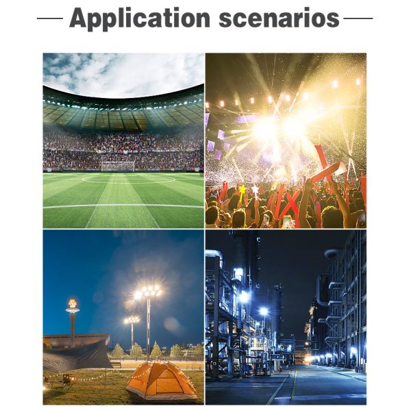 KCD High Efficiency IP66 Waterproof Remote Control LED Flood Light for Outdoor and Stadium Use
