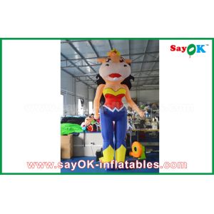 2m Height Inflatable Cartoon Characters Inflatable Bossy Cow With Built - In