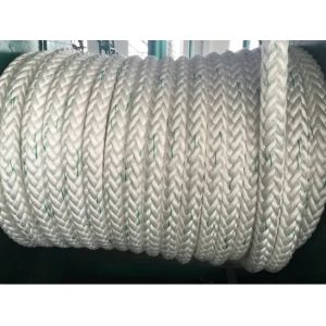 High Strength 8 Strands Polyester Mooring Rope 28mm-96mm 220 Coil for Vessel