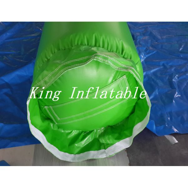 PVC Tarpaulin Inflatable Slip Slide 300m Long Double Lanes Inflatable Water City