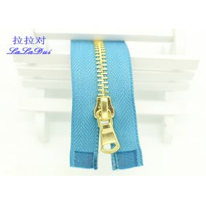 Wholesale Brass 18 Inch Metal Separating Zipper Polyester Tape For Wallet HS Code 9607110000 from china suppliers