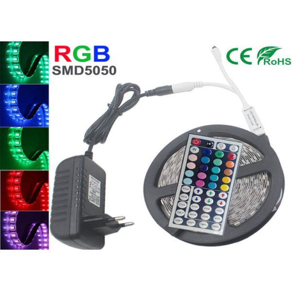 5050 Rgb Ip20 LED Strip Light Kit 300 Led Tape Light 44 Key Remote 12v 6a Power