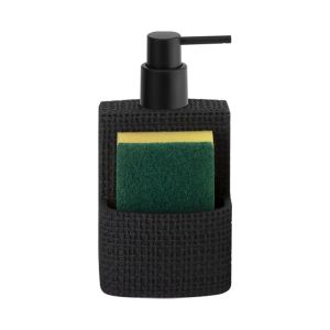 2N1 Polyresin Kitchen Soap Dispenser Multi-Function With Cloth Pattern