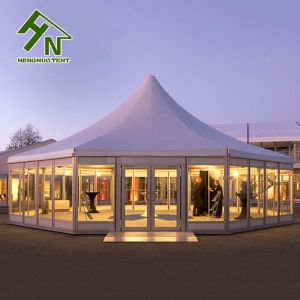 Diameter 10m Hengnuo Multi Sided Tent Auto Show Events With Glass Walls