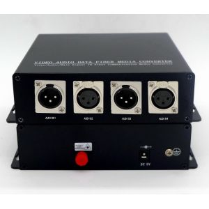 Wholesale 2-channles Bi-directional banlanced XLR Audio over a single ST Fiber from china suppliers