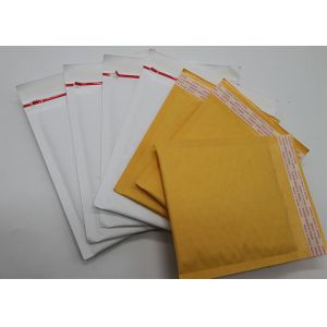 Customized Yellow Kraft Paper Bubble Mailers Easy To Tear Padded For Mailing