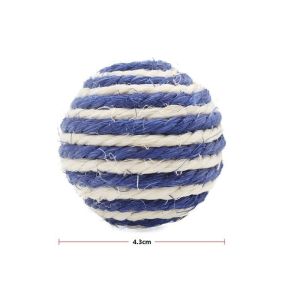 Cat Pet Hemp Rope Woven Ball Chew Rattle Scratch Toy Interactive Scratch Chew