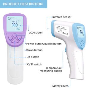 1 Second Test Time Non Contact Digital Thermometer Fever Fast Detect Gun Durable