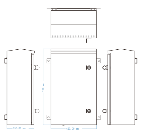Outdoor Smart Surveillance Box ESP0603 Network Switch Cabinet Pole Mounted