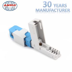 Buy cheap FTTH SC / UPC Fast Connector blue Field assembly Singlemode Flat Optical Fiber from wholesalers
