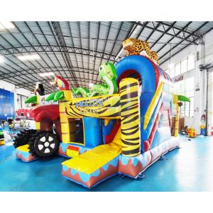 TUV Animal Zoo Jumping Bouncy Castle Inflatable Combo Bounce House