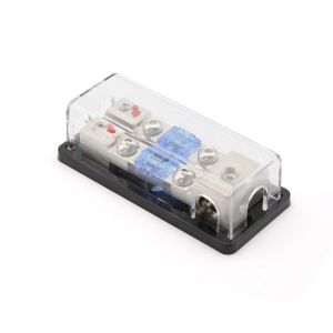 2 Way Car Fuses Box Holder 8GA AFS Mini ANL Fuse Block For 60A With LED