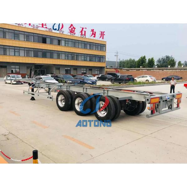 Shipping 20ft 40ft 45ft Container Chassis Semi Trailer Extendable Skeleton Truck