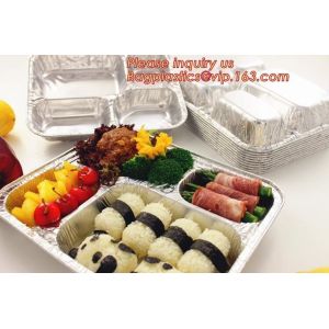 Wholesale Two Compartments Disposable Aluminum Foil Containers for Takeaway Food Packaging and fast food,disposable aluminum foil from china suppliers