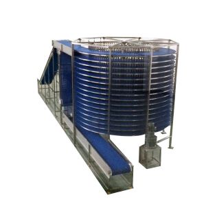 Vertical Spiral Conveyor Systems Food Grade Spiral Conveyor Baked Food