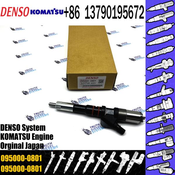 0950000801 Original Auto Parts Diesel Fuel Injector Engine Common Rail Injector 6156-11-3100 095000-0801