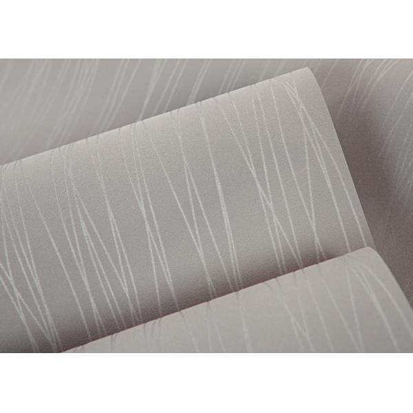 Simple Grey Stripes Modern Removable Wallpaper for Home , Embossed Wall Coverings