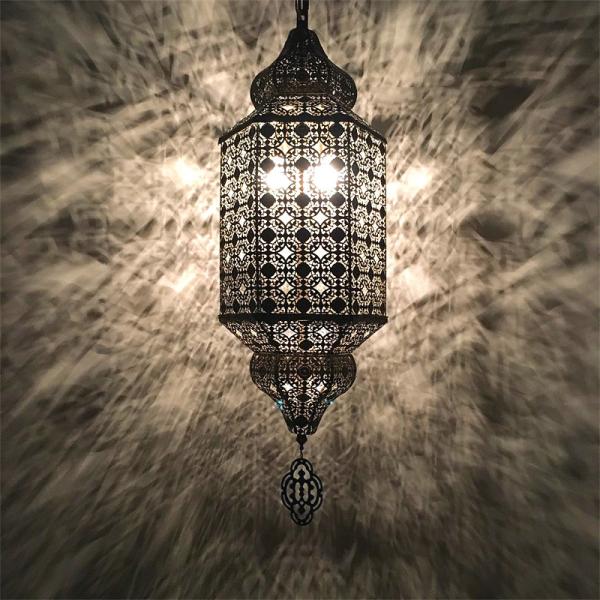 Vintage Moroccan Hollow Carved Flower Shadow Chandelier Handmade Moroccan lamp(WH-DC-60)