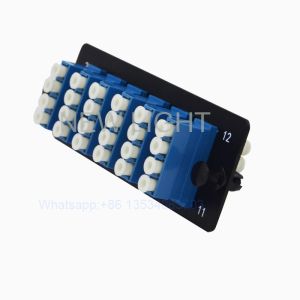 19 Rack Mount Fiber Optic Patch Panel 48 Port Adapter Plates Fix Mpo Fiber Patch