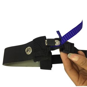 ESD Heel Grounder with Buckle Closure, 1 Meg Resistor for ESD Workshop Stations