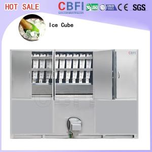 Commercial Ice Maker / Ice Cube Making Machine With PLC Central Program Control