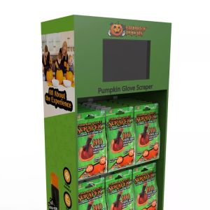 Pop Sales Retail Custom Cardboard Hook Display With LCD Screen