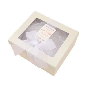 Wholesale White Gift Set Box Transparent PVC Birthday Box With Silk from china suppliers