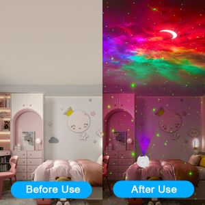 Rotating Star Moon Ceiling Light Projector Lamp Multipurpose