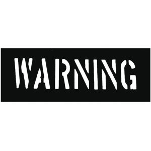 Warning Symbol Custom Plastic Letter Stencils PVC Material Black Color Non Toxic