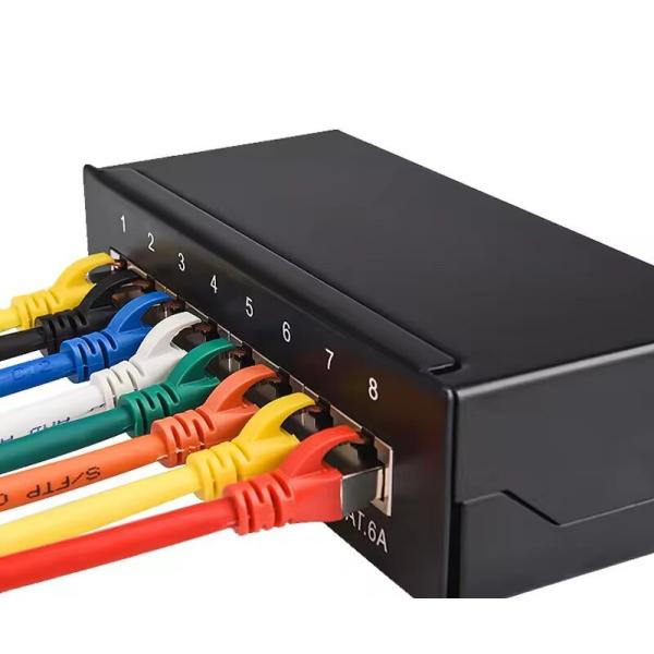 DESKTOP PATCH PANEL 8 PORT CAT5E CAT6 CAT6A SHILEDED 90 DEGREE TOP ENTRY PUNCH