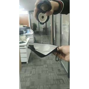 Buy cheap All black disposable face mask with 3 layers hood with elastic ear hook 3 layer from wholesalers