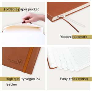 6.5''X8.5'' Brown Custom Weekly Planner 2023 Softcover Monthly Tabs