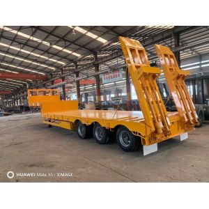 1310mm Wheel Base Self-dumping Excavator Transport Low Loader/Low Boy Truck Semi