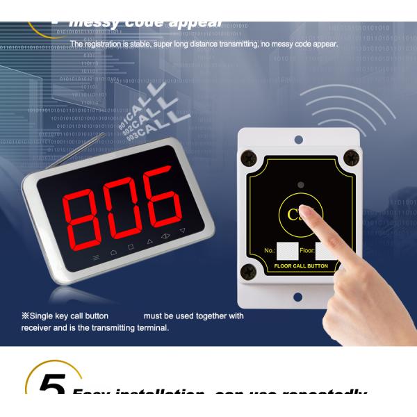 Super sunscreen , dustproof and waterproof 1 key service call button