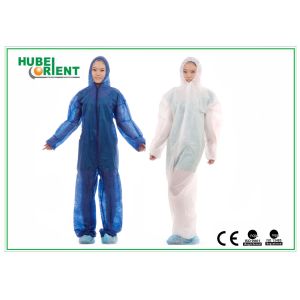 Type 5 6 Waterproof Disposable Microporous Coverall With Hood